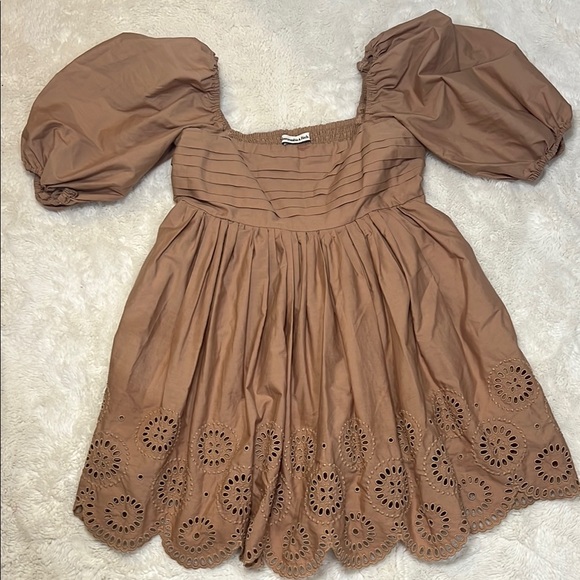 Abercrombie & Fitch Dresses & Skirts - Abercrombie & Fitch Brown Puff Sleeve Sundress